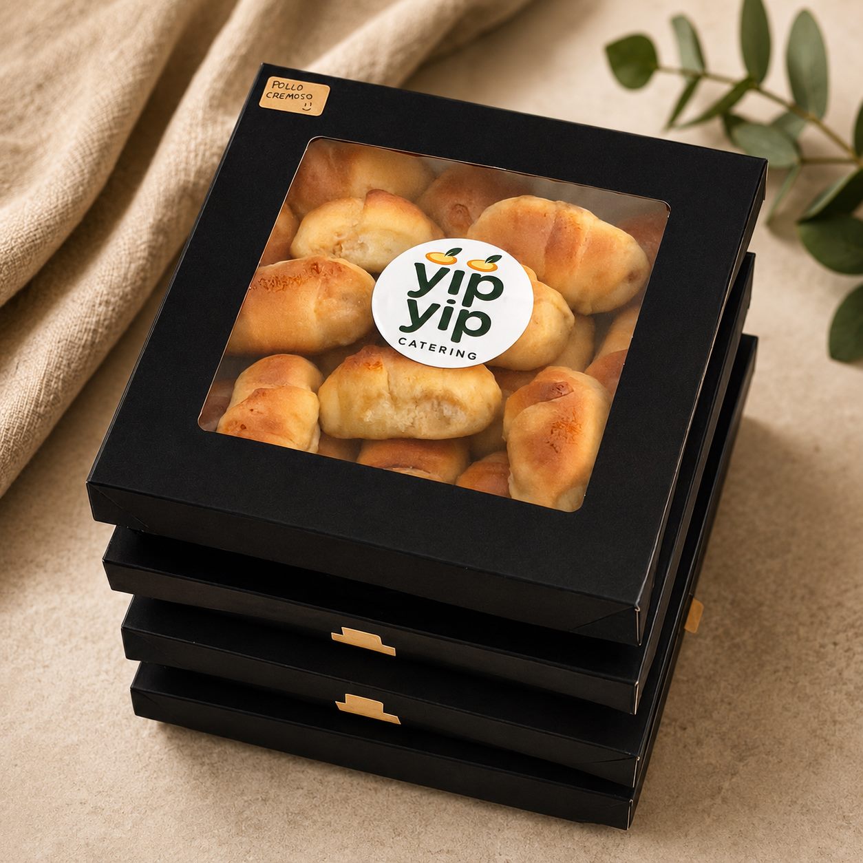 Packaging Yip Yip preparado para catering